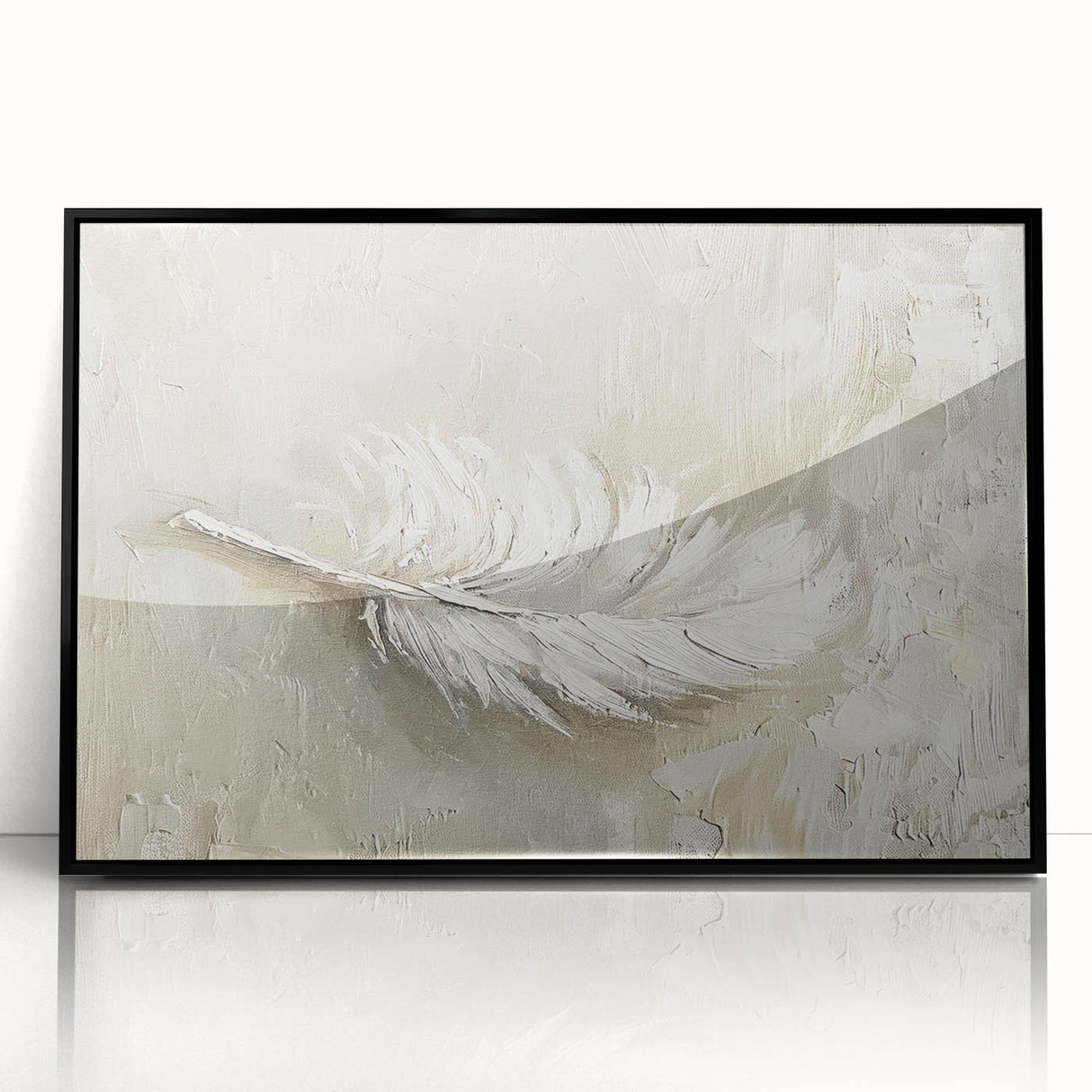 Abstract minimalist wall art featuring a framed black acrylic design, showcasing clean lines and geometric shapes, perfect for modern home decor accents.
