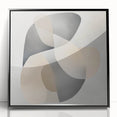 Abstract Art Prints – Beige & Gray Organic Shape Modern Wall Canvas