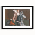Expressionist Art: Two Riders - Abstract Expressionism Painting Print