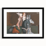 Expressionist Art: Two Riders - Abstract Expressionism Painting Print