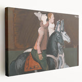 Expressionist Art: Two Riders - Abstract Expressionism Painting Print