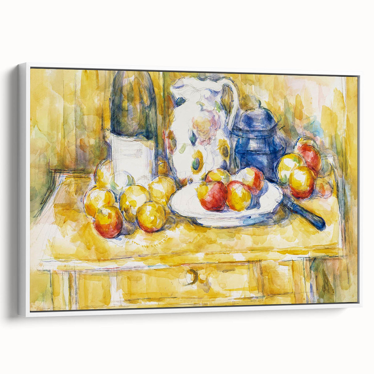 Cézanne Apples on a Sideboard - Impressionist Still Life Wall Art