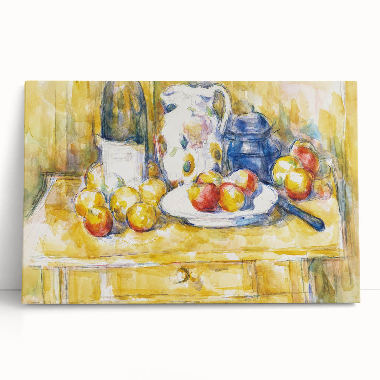 Cézanne Apples on a Sideboard - Impressionist Still Life Wall Art