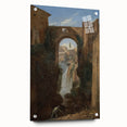 Romanticism Art: Ponte San Rocco by Granet - Landscape Canvas Print