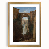 Romanticism Art: Ponte San Rocco by Granet - Landscape Canvas Print