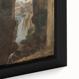 Romanticism Art: Ponte San Rocco by Granet - Landscape Canvas Print