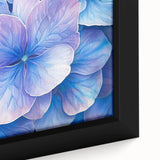 Close-up of an abstract floral framed canvas showcasing vibrant colors and intricate details, perfect for modern home decor. Ideal for adding a touch of elegance to any room.