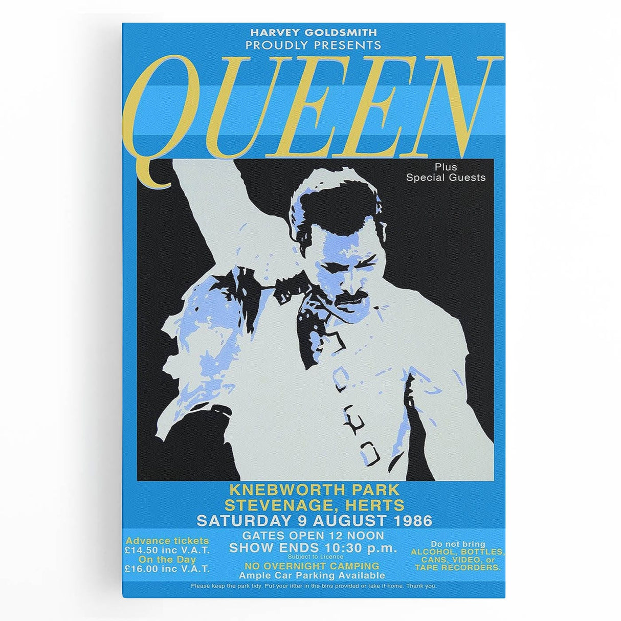 Queen 1986 Knebworth Park Concert Poster - August 9th