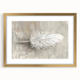 Abstract minimalist wall art framed with a sleek gold mat, showcasing a modern design that enhances contemporary decor, ideal for living rooms or offices.