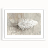 Abstract minimalist wall art framed in white, showcasing soft geometric shapes in muted pastel colors, ideal for modern home decor. This artwork creates a serene atmosphere and complements contemporary interior designs.