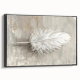 Framed minimalist wall art featuring an abstract design in black, showcasing sleek lines and geometric shapes. The canvas is displayed from a side view, emphasizing its elegant frame and modern aesthetic, perfect for contemporary home decor.