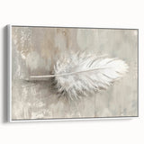 Abstract minimalist wall art framed canvas in white, showcasing a sleek design with geometric patterns, ideal for modern home decor and artistic ambiance.