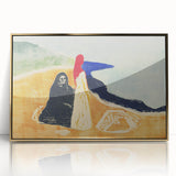 Expressionist Art: Two Women on the Shore - Abstract Expressionism Print