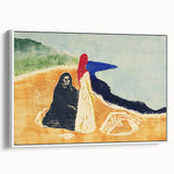 Expressionist Art: Two Women on the Shore - Abstract Expressionism Print