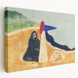 Expressionist Art: Two Women on the Shore - Abstract Expressionism Print