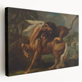 Romanticism Art: Lion Attacking a Horse by Stubbs - Wildlife Canvas Print