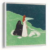 Expressionist Art: Two Women on the Shore - Edvard Munch Painting Print
