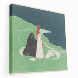 Expressionist Art: Two Women on the Shore - Edvard Munch Painting Print