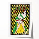 Queen 1977 Chicago Stadium Concert Poster - Thin Lizzy