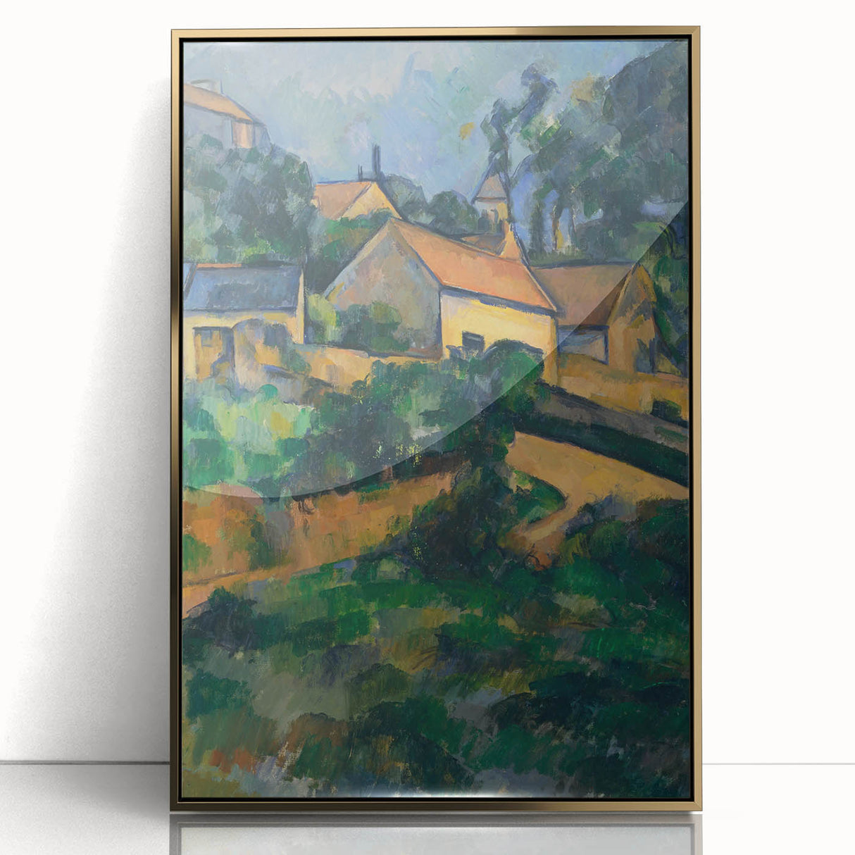 La Route Tournante à Montgeroult - Impressionist Art by Cézanne