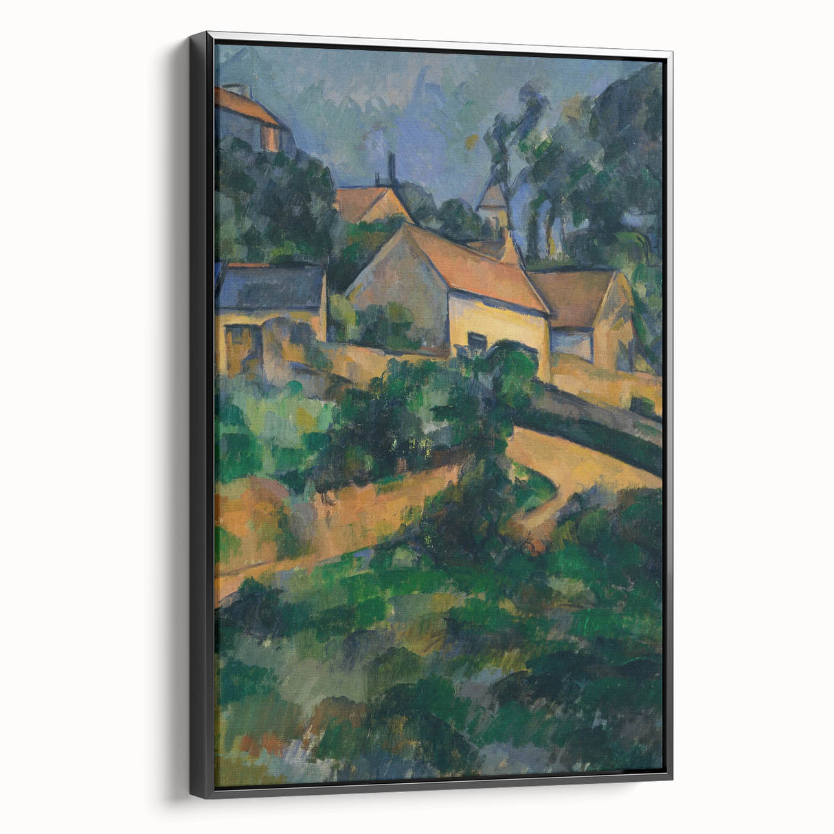 La Route Tournante à Montgeroult - Impressionist Art by Cézanne
