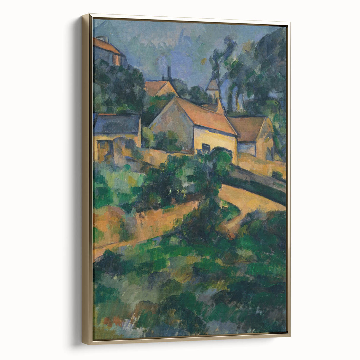 La Route Tournante à Montgeroult - Impressionist Art by Cézanne