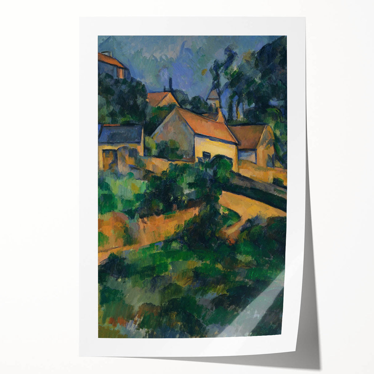 La Route Tournante à Montgeroult - Impressionist Art by Cézanne