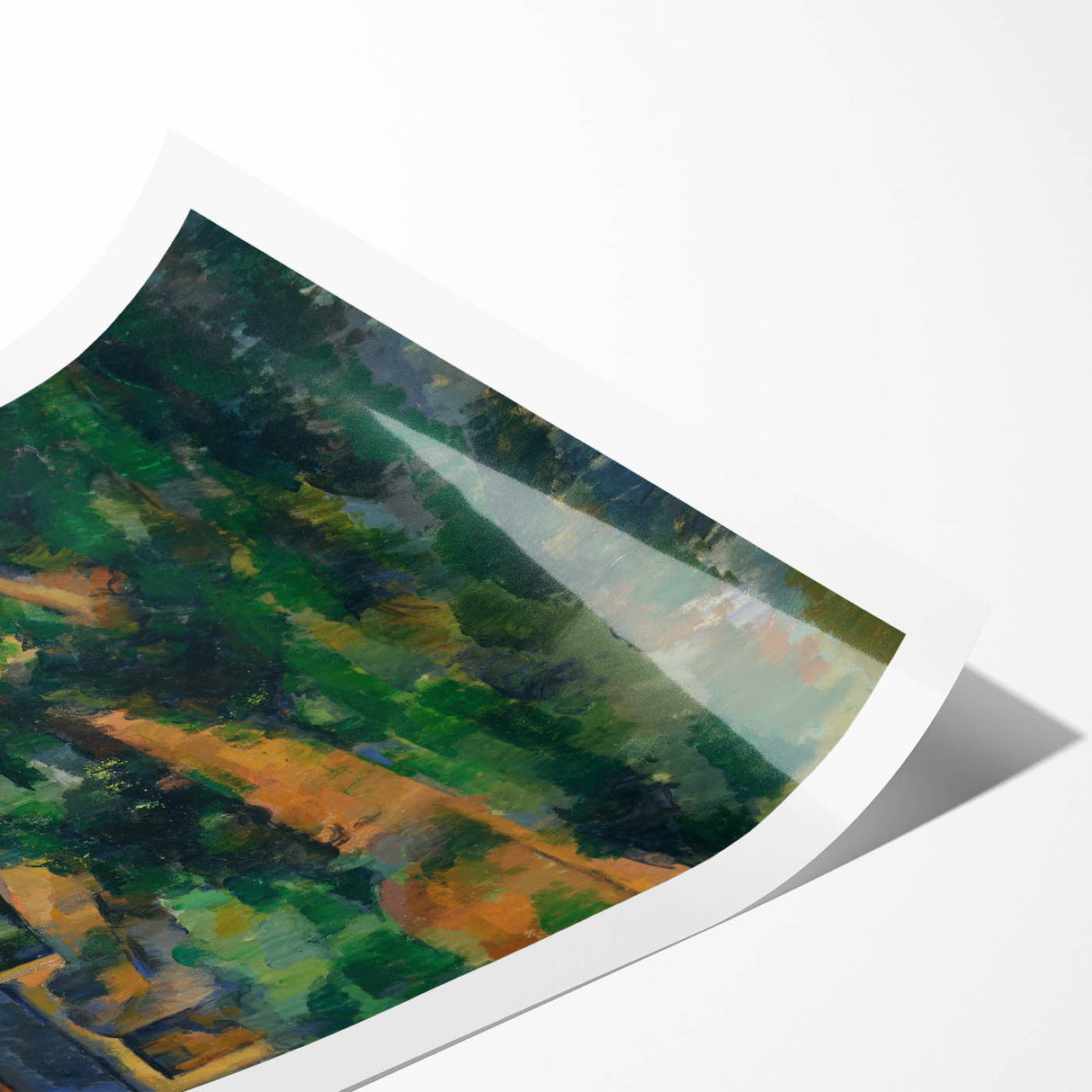 La Route Tournante à Montgeroult - Impressionist Art by Cézanne