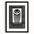 Modern Wall Art: Bold Owl Illustration in Black & White – Minimalist Decor