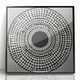 Colorful Abstract Wall Art – Black & White Optical Dot Pattern