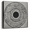 Colorful Abstract Wall Art – Black & White Optical Dot Pattern
