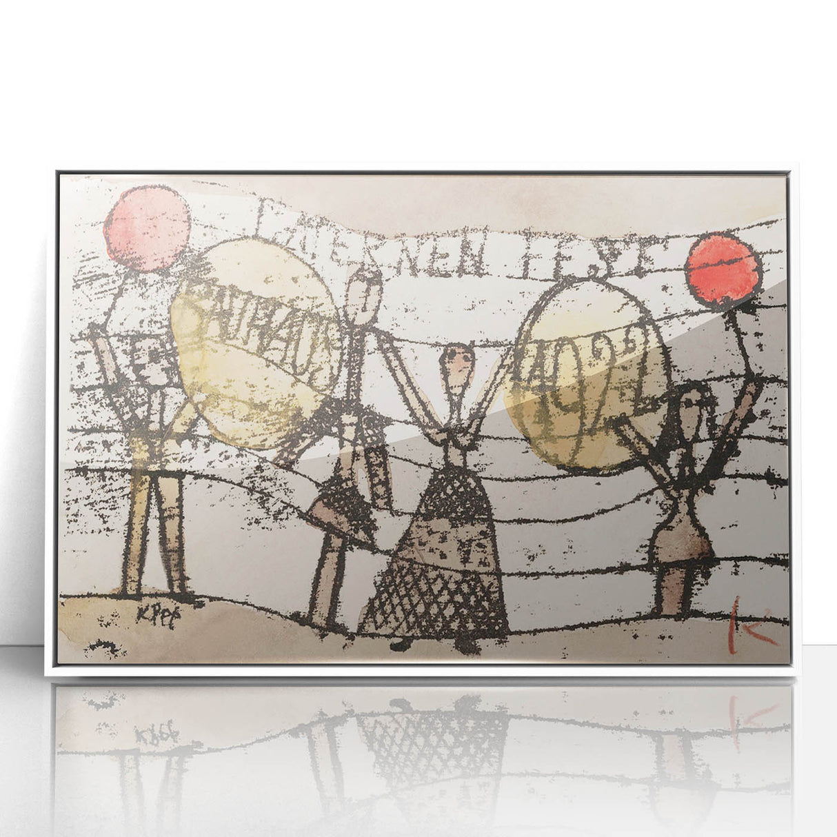 Modern Wall Art - Postcard to Katherine by Paul Klee - Playful Abstract Decor