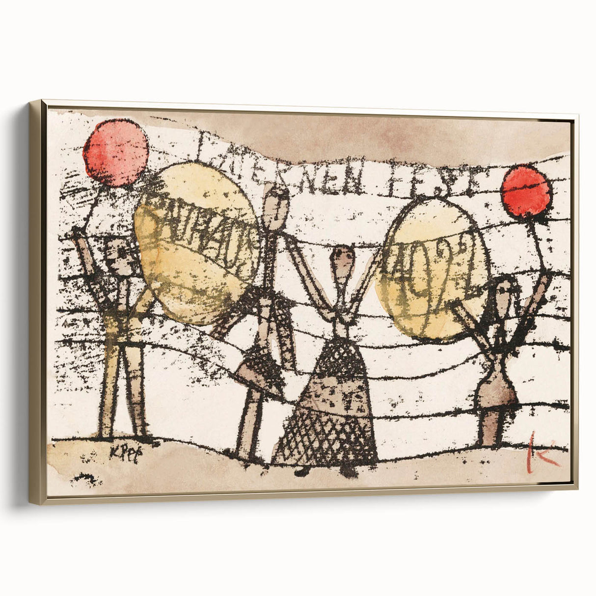Modern Wall Art - Postcard to Katherine by Paul Klee - Playful Abstract Decor
