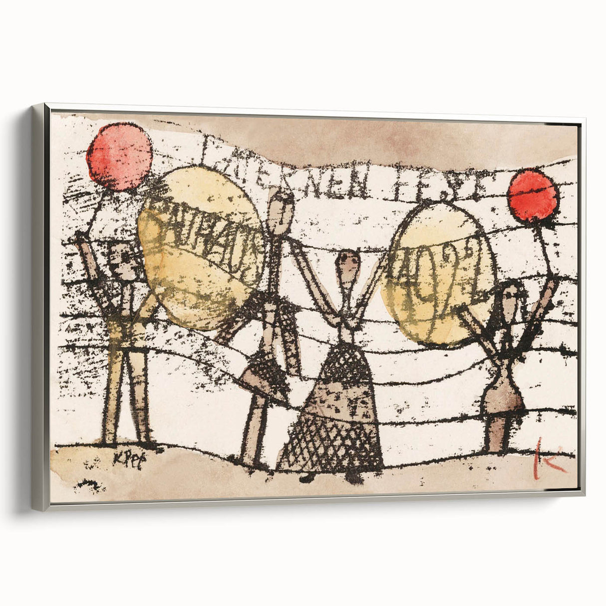 Modern Wall Art - Postcard to Katherine by Paul Klee - Playful Abstract Decor
