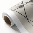 Modern Abstract Wall Art – Dynamic Charcoal Linework on Beige