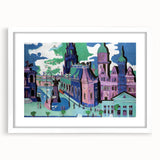 Abstract Expressionism – View of Dresden Cityscape Wall Art