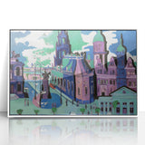 Abstract Expressionism – View of Dresden Cityscape Wall Art