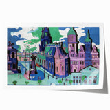 Abstract Expressionism – View of Dresden Cityscape Wall Art
