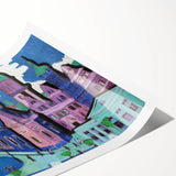 Abstract Expressionism – View of Dresden Cityscape Wall Art