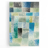 Modern Wall Art: Abstract Patchwork in Cool Tones – Tranquil Contemporary Decor