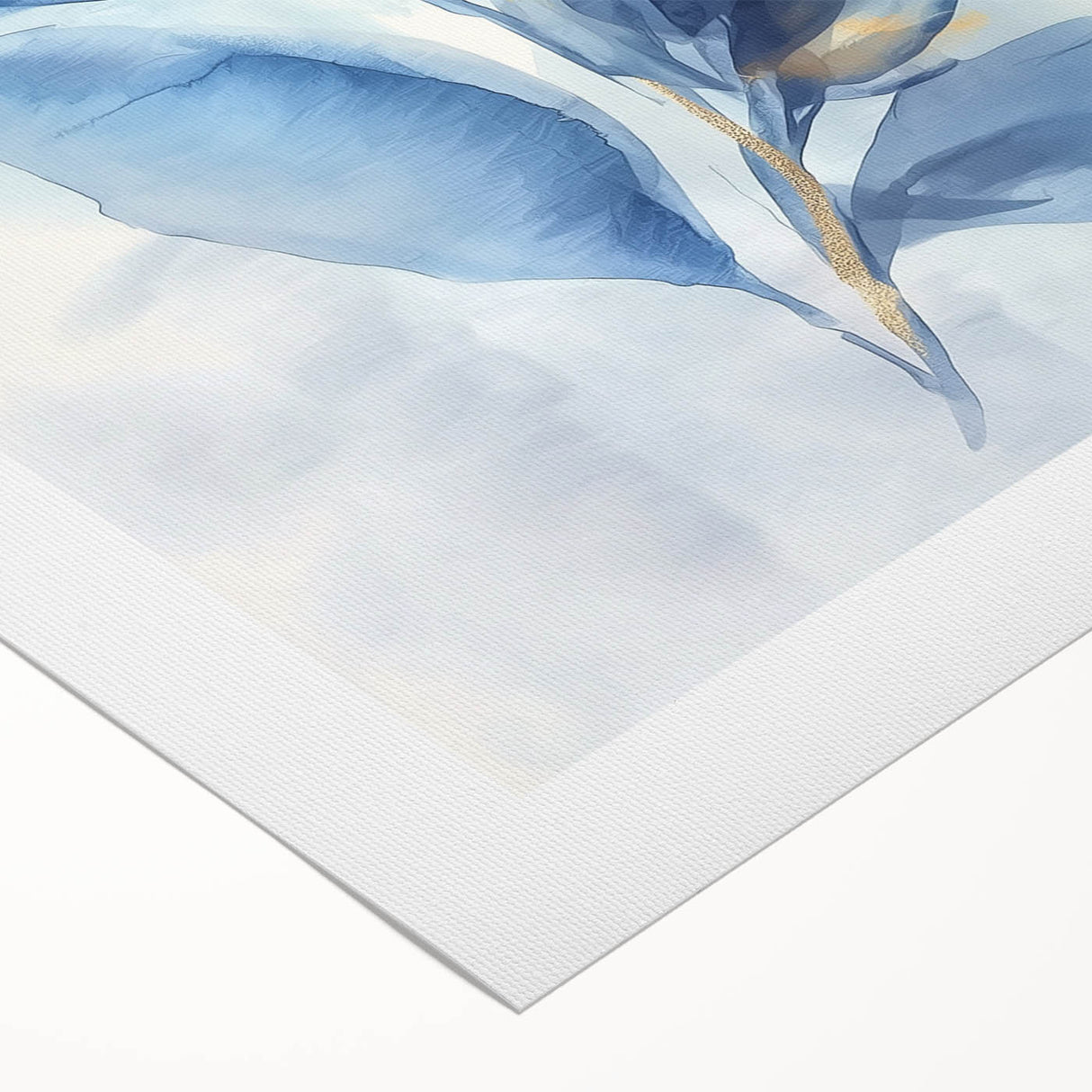 Acrylic Dining Room Artwork – Blue Botanical Framed Wall Print