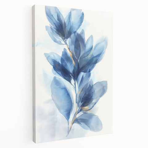 Acrylic Dining Room Artwork – Blue Botanical Framed Wall Print