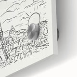 Black and White Expressionist Eiffel Tower Wall Art