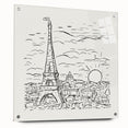 Black and White Expressionist Eiffel Tower Wall Art