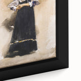 Romantic Art Prints: Young Woman with a Black Skirt - Timeless Portrait