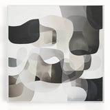 Abstract geometric design on a stretched canvas showcasing vibrant colors and bold shapes, perfect for modern home decor or art enthusiasts. Ideal for creating a contemporary atmosphere.
