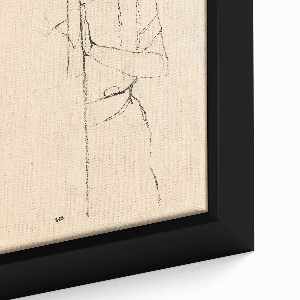 Timeless Art Deco Wall Art - Minimalist Woman in Large Hat Illustration