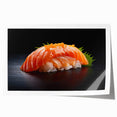 Rolled canvas print featuring an assortment of detailed, colorful food dishes, ideal for art wall dining room decor.