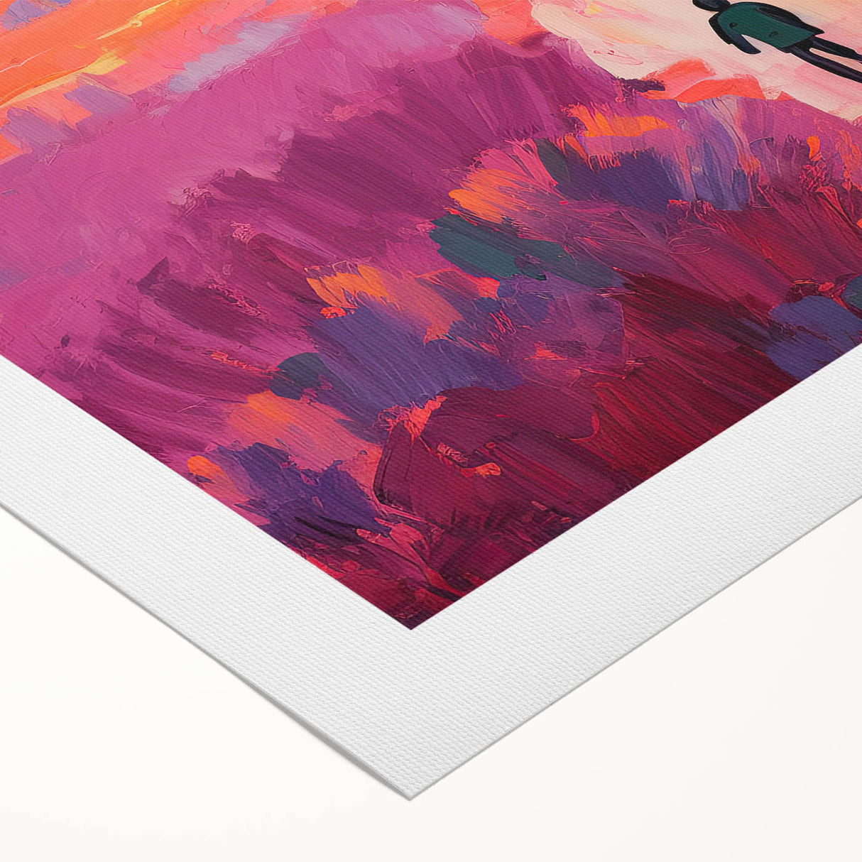 Stretched Canvas Art for Kids - Vibrant Sunset Landscape Print