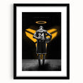 Urban Chic Pop Art Wall Art – Bold Black, Yellow, and White Canvas